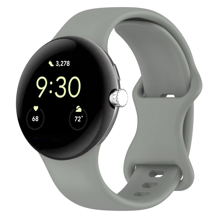 Butterfly Buckle Solid Color Silicone Watch Band, For Google Pixel Watch 5 / 4 / 3 / 2 / 1 41mm, For Google Pixel Watch 5 / 4 / 3 45mm