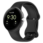 Butterfly Buckle Solid Color Silicone Watch Band, For Google Pixel Watch 5 / 4 / 3 / 2 / 1 41mm, For Google Pixel Watch 5 / 4 / 3 45mm
