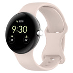 Butterfly Buckle Solid Color Silicone Watch Band, For Google Pixel Watch 5 / 4 / 3 / 2 / 1 41mm, For Google Pixel Watch 5 / 4 / 3 45mm