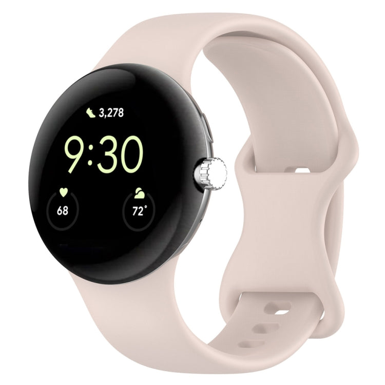 Butterfly Buckle Solid Color Silicone Watch Band, For Google Pixel Watch 5 / 4 / 3 / 2 / 1 41mm, For Google Pixel Watch 5 / 4 / 3 45mm