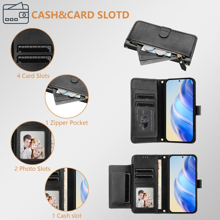 Multi-Card Slots Zipper Wallet Leather Phone Case, For iPhone 16, For iPhone 15 Pro Max, For iPhone 15 Pro, For iPhone 15 Plus, For iPhone 15, For iPhone 14 Plus, For iPhone 14 / 13, For iPhone 14 Pro