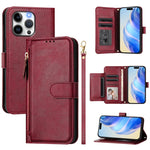 Multi-Card Slots Zipper Wallet Leather Phone Case, For iPhone 16, For iPhone 15 Pro Max, For iPhone 15 Pro, For iPhone 15 Plus, For iPhone 15, For iPhone 14 Plus, For iPhone 14 / 13, For iPhone 14 Pro
