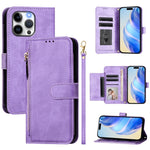 Multi-Card Slots Zipper Wallet Leather Phone Case, For iPhone 16, For iPhone 15 Pro Max, For iPhone 15 Pro, For iPhone 15 Plus, For iPhone 15, For iPhone 14 Plus, For iPhone 14 / 13, For iPhone 14 Pro
