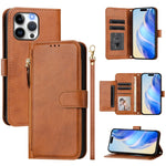 Multi-Card Slots Zipper Wallet Leather Phone Case, For iPhone 16, For iPhone 15 Pro Max, For iPhone 15 Pro, For iPhone 15 Plus, For iPhone 15, For iPhone 14 Plus, For iPhone 14 / 13, For iPhone 14 Pro