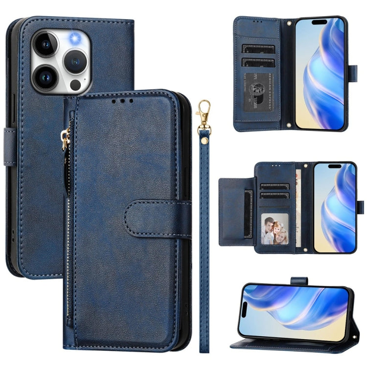 Multi-Card Slots Zipper Wallet Leather Phone Case, For iPhone 16, For iPhone 15 Pro Max, For iPhone 15 Pro, For iPhone 15 Plus, For iPhone 15, For iPhone 14 Plus, For iPhone 14 / 13, For iPhone 14 Pro