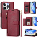 Multi-Card Slots Zipper Wallet Leather Phone Case, For iPhone 16, For iPhone 15 Pro Max, For iPhone 15 Pro, For iPhone 15 Plus, For iPhone 15, For iPhone 14 Plus, For iPhone 14 / 13, For iPhone 14 Pro