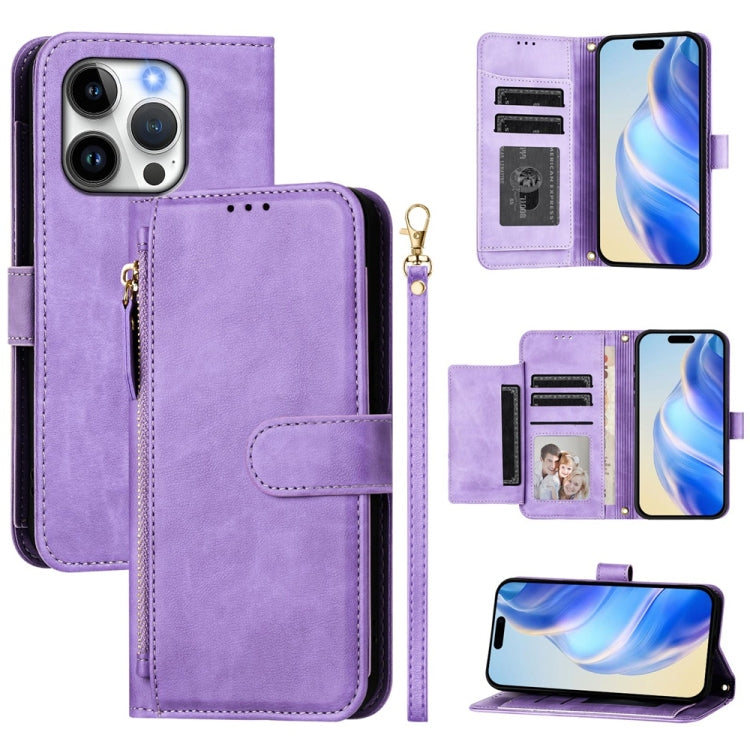 Multi-Card Slots Zipper Wallet Leather Phone Case, For iPhone 16, For iPhone 15 Pro Max, For iPhone 15 Pro, For iPhone 15 Plus, For iPhone 15, For iPhone 14 Plus, For iPhone 14 / 13, For iPhone 14 Pro