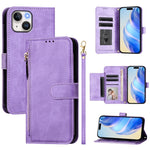 Multi-Card Slots Zipper Wallet Leather Phone Case, For iPhone 16, For iPhone 15 Pro Max, For iPhone 15 Pro, For iPhone 15 Plus, For iPhone 15, For iPhone 14 Plus, For iPhone 14 / 13, For iPhone 14 Pro