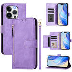 Multi-Card Slots Zipper Wallet Leather Phone Case, For iPhone 16, For iPhone 15 Pro Max, For iPhone 15 Pro, For iPhone 15 Plus, For iPhone 15, For iPhone 14 Plus, For iPhone 14 / 13, For iPhone 14 Pro