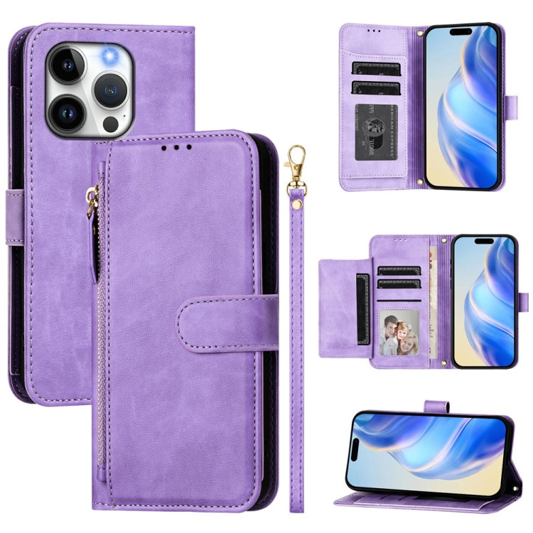 Multi-Card Slots Zipper Wallet Leather Phone Case, For iPhone 16, For iPhone 15 Pro Max, For iPhone 15 Pro, For iPhone 15 Plus, For iPhone 15, For iPhone 14 Plus, For iPhone 14 / 13, For iPhone 14 Pro