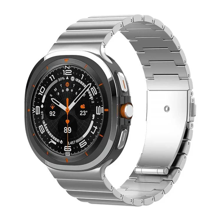 One Bead Flat Buckle Pure Titanium Watch Band, For Samsung Galaxy Watch Ultra / Ultra 2025, For Samsung Galaxy Watch8 / Watch8 Classic