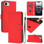 Skin Feel Solid Color Leather Phone Case with Lanyard, For iPhone 17e / 16e, For iPhone 17 Pro Max