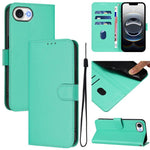 Skin Feel Solid Color Leather Phone Case with Lanyard, For iPhone 17e / 16e, For iPhone 17 Pro Max