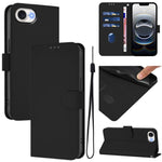 Skin Feel Solid Color Leather Phone Case with Lanyard, For iPhone 17e / 16e, For iPhone 17