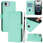 Skin Feel Solid Color Leather Phone Case with Lanyard, For iPhone 17e / 16e, For iPhone 17