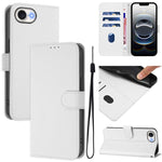 Skin Feel Solid Color Leather Phone Case with Lanyard, For iPhone 17e / 16e, For iPhone 17 Pro Max