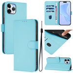 Skin Feel Solid Color Leather Phone Case with Lanyard, For iPhone 11 Pro, For iPhone XS / X