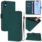 Skin Feel Solid Color Leather Phone Case with Lanyard, For iPhone 11 Pro, For iPhone XS / X