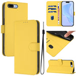 Skin Feel Solid Color Leather Phone Case with Lanyard, For iPhone 8 Plus / 7 Plus
