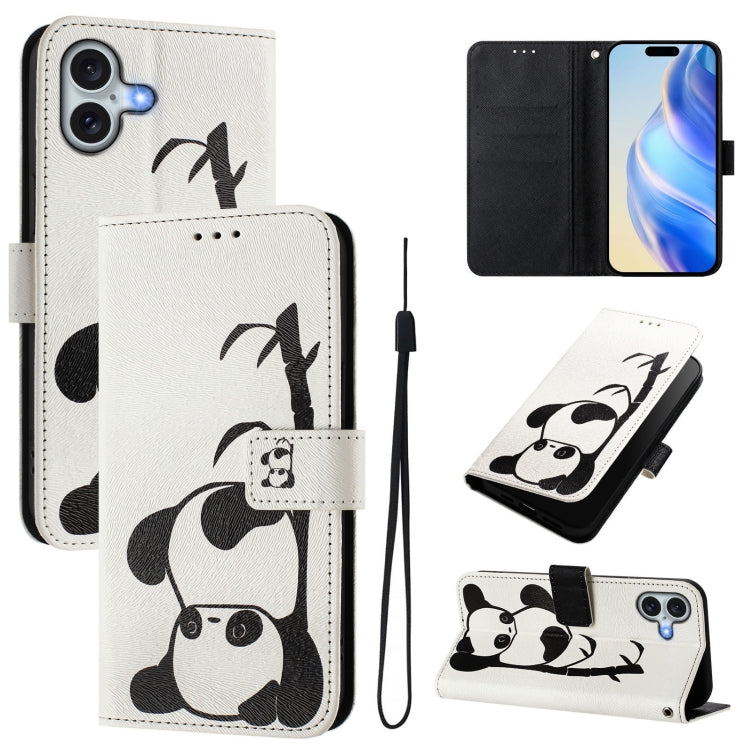 Art Colored Drawing Pattern Leather Phone Case, For iPhone 16, For iPhone 15 Pro Max