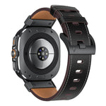 Mecha Style Leather Watch Band, For Samsung Galaxy Watch Ultra 47mm / Ultra 2025