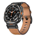 Mecha Style Leather Watch Band, For Samsung Galaxy Watch Ultra 47mm / Ultra 2025