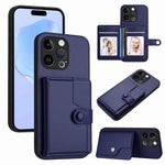 Button Card Bag RFID Anti-theft Phone Case, For iPhone SE 2022 / 2020, For iPhone 13 Pro Max, For iPhone 13 Pro, For iPhone 13, For iPhone 13 mini, For iPhone 12, For iPhone 12 Pro Max, For iPhone 12 Pro