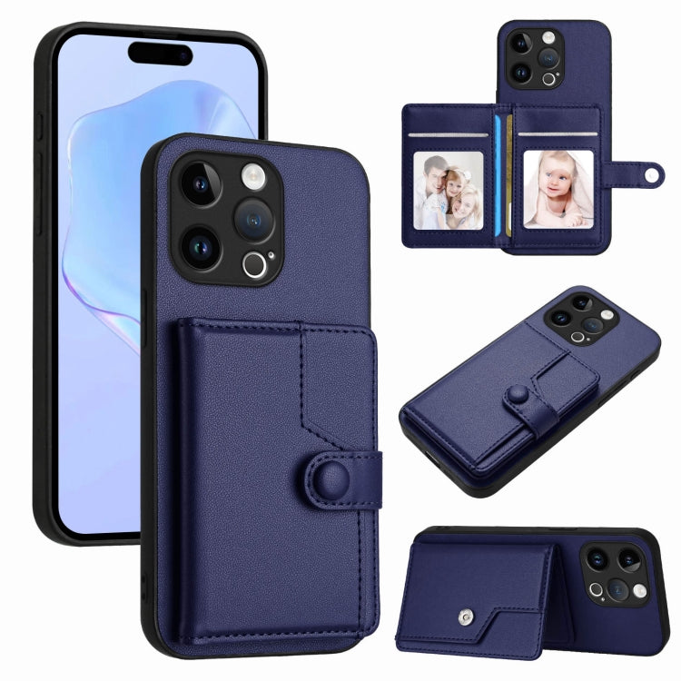 Button Card Bag RFID Anti-theft Phone Case, For iPhone SE 2022 / 2020, For iPhone 13 Pro Max, For iPhone 13 Pro, For iPhone 13, For iPhone 13 mini, For iPhone 12, For iPhone 12 Pro Max, For iPhone 12 Pro