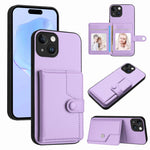 Button Card Bag RFID Anti-theft Phone Case, For iPhone SE 2022 / 2020, For iPhone 13 Pro Max, For iPhone 13 Pro, For iPhone 13, For iPhone 13 mini, For iPhone 12, For iPhone 12 Pro Max, For iPhone 12 Pro