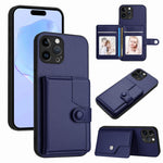 Button Card Bag RFID Anti-theft Phone Case, For iPhone SE 2022 / 2020, For iPhone 13 Pro Max, For iPhone 13 Pro, For iPhone 13, For iPhone 13 mini, For iPhone 12, For iPhone 12 Pro Max, For iPhone 12 Pro