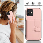 Button Card Bag RFID Anti-theft Phone Case, For iPhone 12 mini, For iPhone 11 Pro Max, For iPhone 11, For iPhone 11 Pro, For iPhone XS / X, For iPhone XR, For iPhone XS Max, For iPhone 8 Plus / 7 Plus