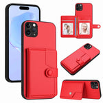 Button Card Bag RFID Anti-theft Phone Case, For iPhone 12 mini, For iPhone 11 Pro Max, For iPhone 11, For iPhone 11 Pro, For iPhone XS / X, For iPhone XR, For iPhone XS Max, For iPhone 8 Plus / 7 Plus