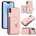 Button Card Bag RFID Anti-theft Phone Case, For iPhone 12 mini, For iPhone 11 Pro Max, For iPhone 11, For iPhone 11 Pro, For iPhone XS / X, For iPhone XR, For iPhone XS Max, For iPhone 8 Plus / 7 Plus
