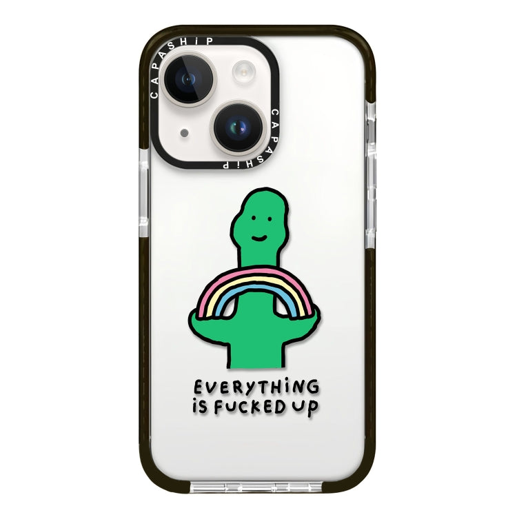 Simple Illustration Pattern Full Coverage Phone Case, For iPhone 14 Plus