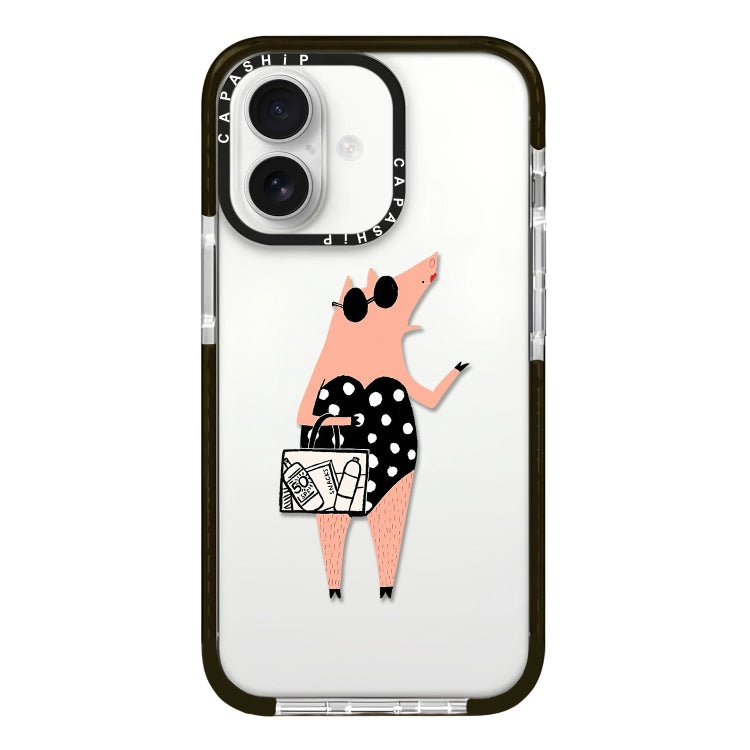 Simple Illustration Pattern Full Coverage Phone Case, For iPhone 16 Plus