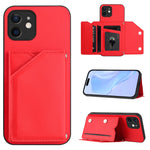 Skin Feel Four Card Slots Phone Case with Wrist Strap, For iPhone 12 mini, For iPhone 11 Pro Max, For iPhone 11, For iPhone 11 Pro, For iPhone X / XS, For iPhone XR, For iPhone XS Max, For iPhone 7 Plus / 8 Plus