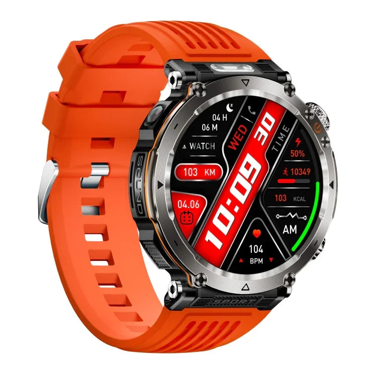 HT30 1.7 inch IP68 Waterproof Silicone Band Smart Watch, Support Flashlight / Banknote Detector Light / Compass