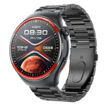 T82 1.43 inch Round Screen BT Call Smart Watch, Heart Rate / Blood Pressure / Blood Oxygen / Sleep / Blood Sugar / HRV / Metope / SOS, Silicone Black, Silicone Red, Silicone Blue, Leather Brown, Leather Black, Stainless Steel Black