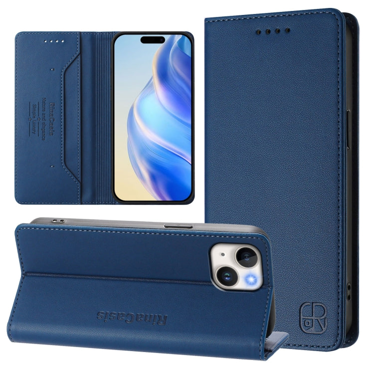 RC01 Dual-Folded Magnetic Suction RFID Leather Phone Case, For iPhone 13 Pro Max, For iPhone 13 Pro, For iPhone 13 mini, For iPhone 12 / 12 Pro, For iPhone 12 Pro Max, For iPhone 12 mini