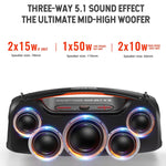 HOPESTAR A60 100W Outdoor Portable IPX6 Waterproof Bluetooth Speaker with Microphone