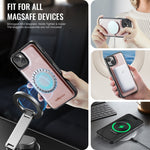 AutSpace A12 MagSafe Magnetic RFID Card Bag Phone Case, For iPhone 13, For iPhone 12 / 12 Pro, For iPhone 12 Pro Max