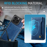 AutSpace A13 MagSafe Magnetic RFID Flip Card Bag Phone Case, For iPhone 12 Pro Max, For iPhone 12 Pro