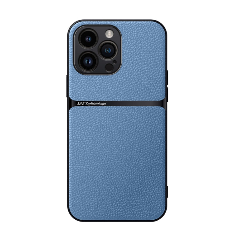 Litchi Leather Magnetic Full Coverage Shockproof Phone Case, For iPhone 16, For iPhone 15 Pro Max, For iPhone 15 Pro, For iPhone 15 Plus, For iPhone 15, For iPhone 14 Plus, For iPhone 14, For iPhone 14 Pro