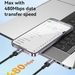 Yesido CA182 PD27W 3A USB-C / Type-C to 8 Pin Charging Data Cable, Length: 1.2m, CA182