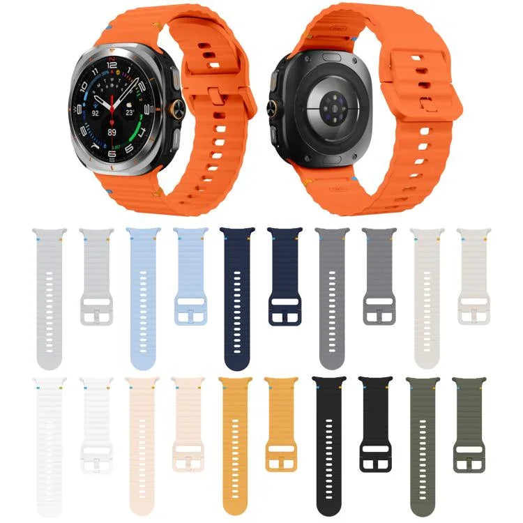 Kalebol Wave-stitched Silicone Strap, For Samsung Galaxy Watch Ultra 47mm / Ultra 2025