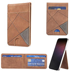 Prismatic Leather Vertical Magnetic Wallet Card Bag Case
