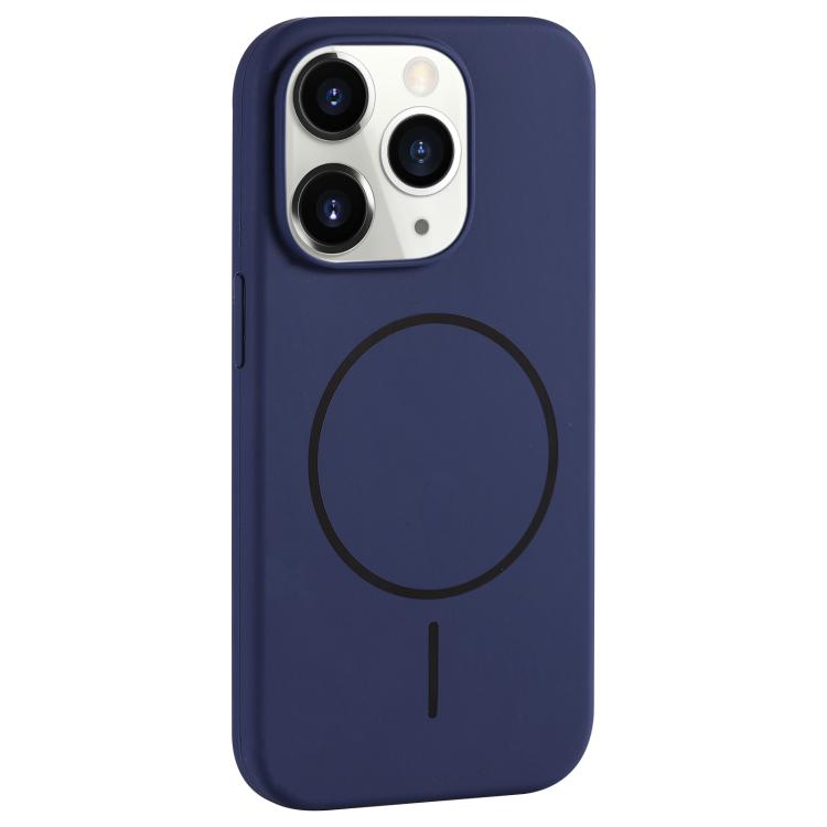 Large Hole Camera MagSafe Liquid Silicone Full Coverage Phone Case, For iPhone 11 Pro