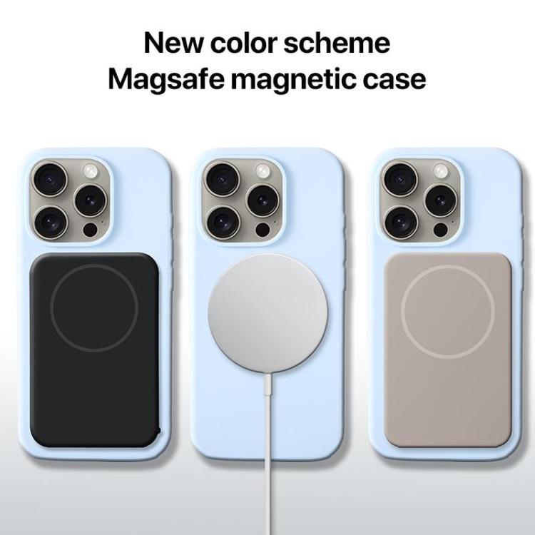 Large Hole Camera MagSafe Liquid Silicone Full Coverage Phone Case, For iPhone 16 Pro Max, For iPhone 16 Pro, For iPhone 16 Plus, For iPhone 16