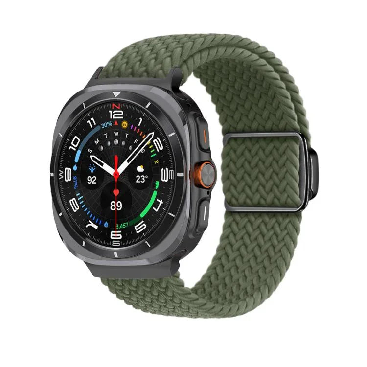 Kalebol Braided Loop Magnetic Black Buckle Watch Band, For Samsung Galaxy Watch Ultra 47mm / Ultra 2025