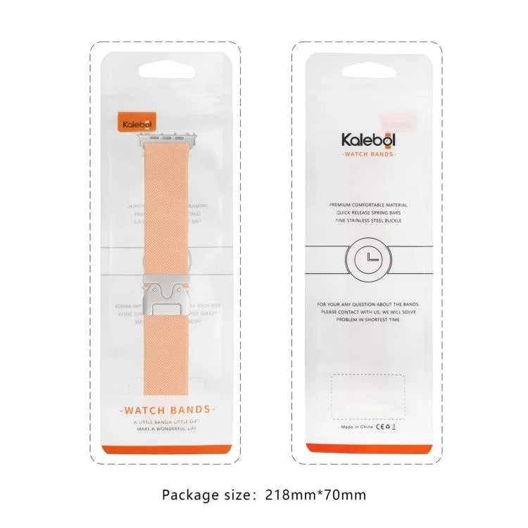 Kalebol Parachute Buckle Elastic Nylon Watch Band, For Apple Watch 46mm / 49mm / 45mm / 44mm, For Apple Watch 42mm / 41mm / 40mm / 38mm